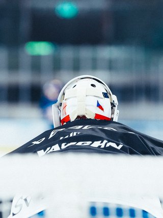 Neue Goaliemasken im Einsatz 
